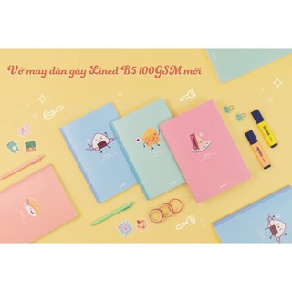 SỔ KLONG DÁN GÁY LINED SIZE B5 80/120 TRANG [TIỆM MÈO MÂY]