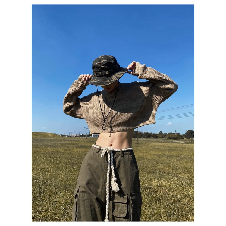 Cocory vn Áo Sweater Tay Dài Cổ Tròn Hoạ Tiết Thêu Thiết Kế Hợp Thời Trang Cho Nữ