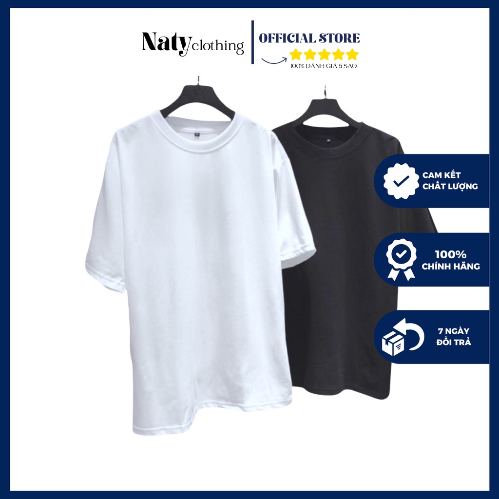 Áo thun trơn nam nữ - Áo phông basic tee nam nữ UNISEX tay lỡ form rộng chất 100% cotton co giãn 4 chiều cực mát 5W AT04