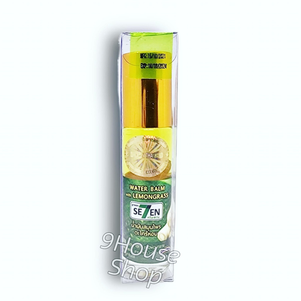 01 Dầu Lăn Thảo Dược Hương Sả Green Seven Oil Lemongrass Thái Lan 8ml