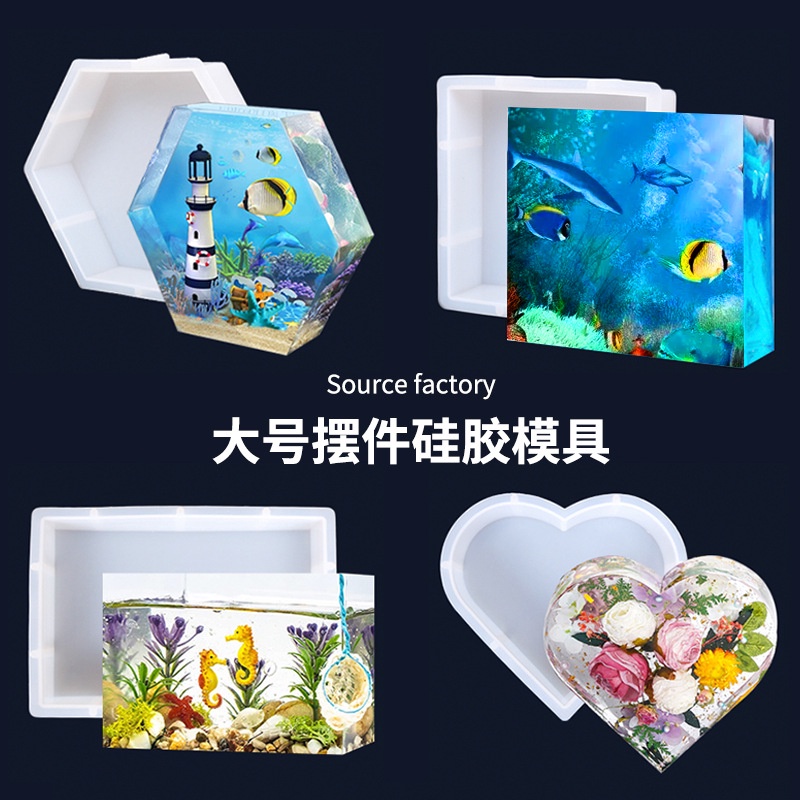 Khuôn Silicone Hình Vuông / Chữ Nhật Dùng Làm Đồ Trang Trí DIY