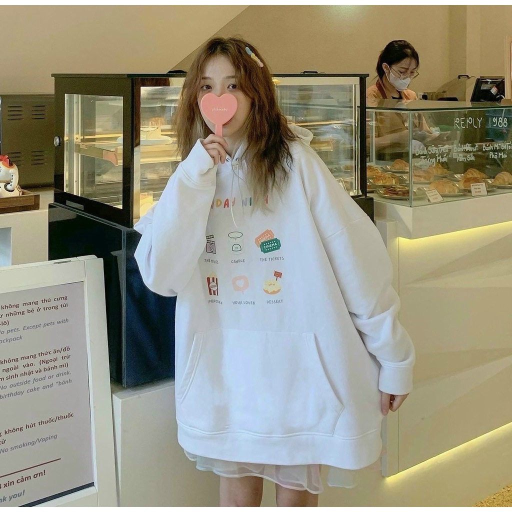 Áo sweater mùa đông Sunday chất liệu nỉ bông mềm mịn giữ ấm tốt phong cách trẻ trung sành điệu