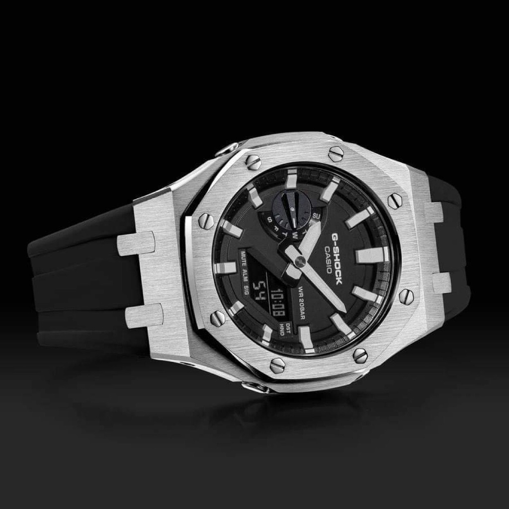 ĐỒNG HỒ NAM CASIO G-SHOCK CUSTOM SILVER X BLACK ROYAL OAK