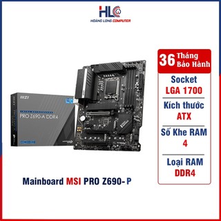 Mainboard bo mạch chủ msi pro z690-p ddr4, lga1700, 4 khe 128g hàng chính hãng- hlc gaming