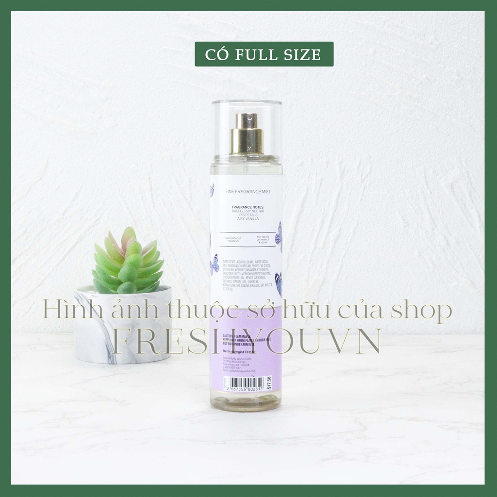 Butterfly - Xịt thơm toàn thân body mist khác Bath & Body Works - fresh you