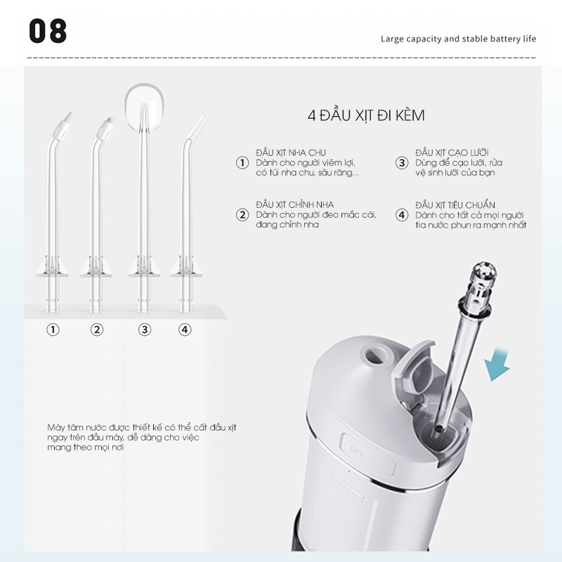 Máy tăm nước gấp gọn Hangy HM23 và XY-6 Nâng Cấp Bảo hành 1 đổi 1 trong 12 tháng