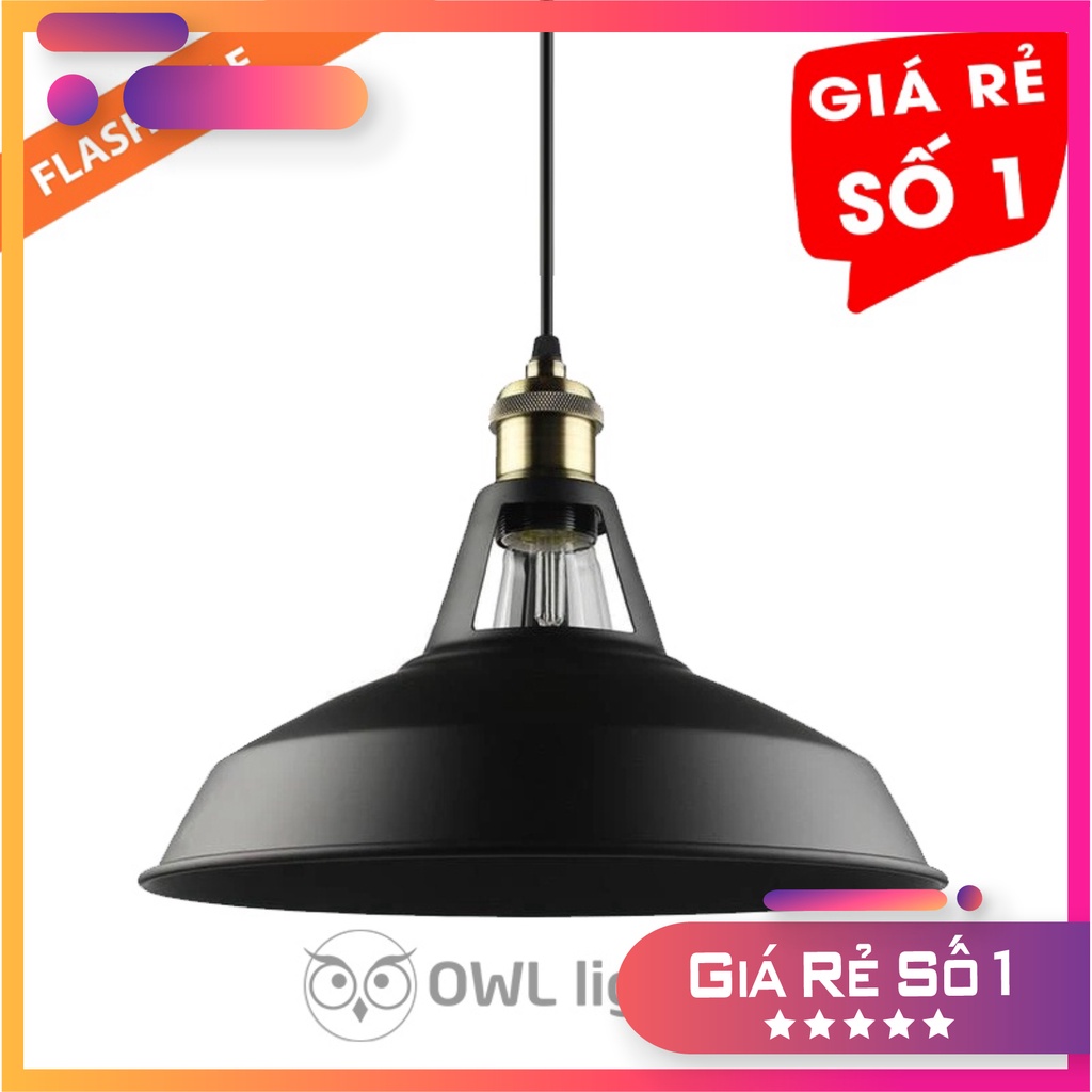 Đèn thả chao tròn hở cổ đui đồng trang trí quán HL1008-300 OWL Lighting