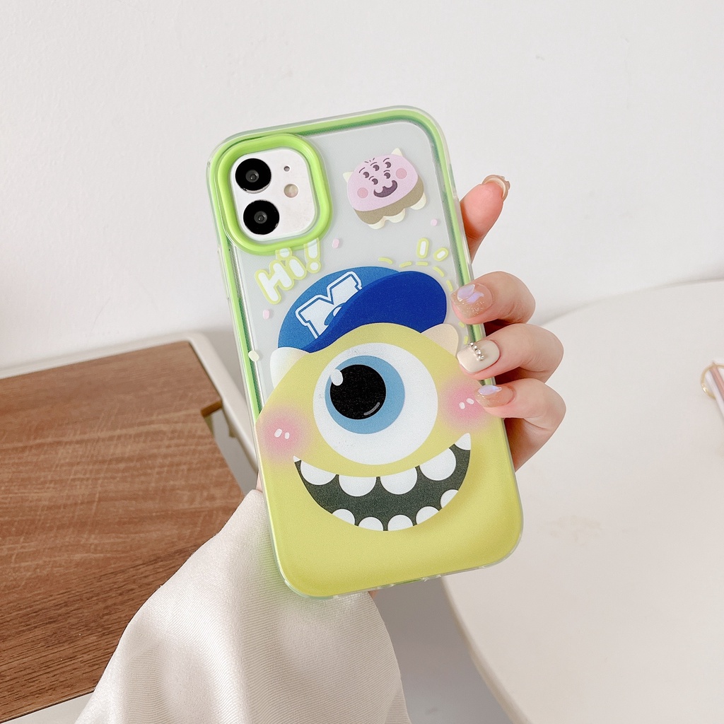 Ốp Điện Thoại Silicone Tpu Mềm Trong Suốt In Hình Quái Vật 3 Trong 1 Cho iPhone 14 13 12 11 Pro Max XS XR 8 7 Plus