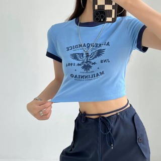 Áo Croptop Aimee&Qamdice thắt dây eo
