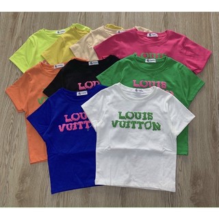 Áo thun ôm croptop chữ in