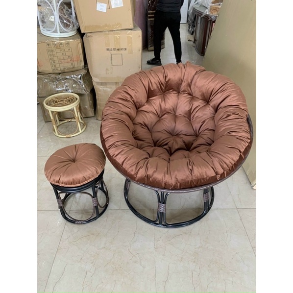 Ghế tròn mây papasan 100