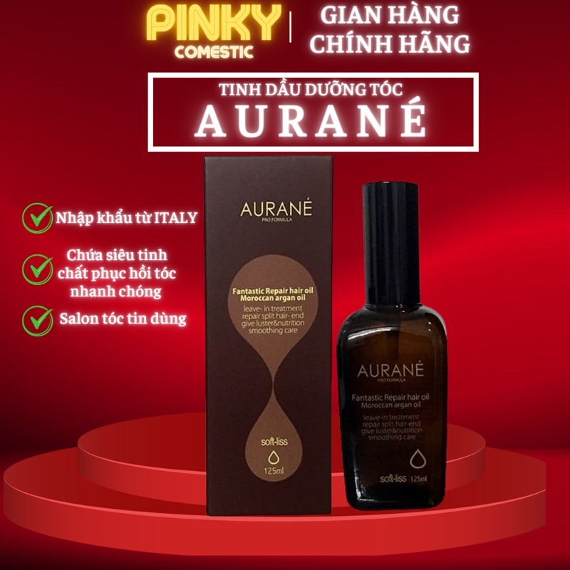 Tinh dầu serum dưỡng bóng phục hồi tóc Aurane Soft liss 125ml phục hồi tóc  khô xơ hư tổn giữ màu bóng mượt.. PLTPINKY