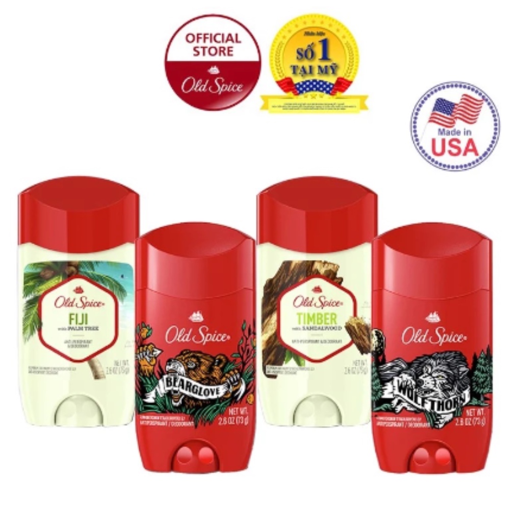 Sáp Khử Mùi và Ngăn tiết Mồ hôi Old Spice nhiều mùi hương Dr.MaiLe