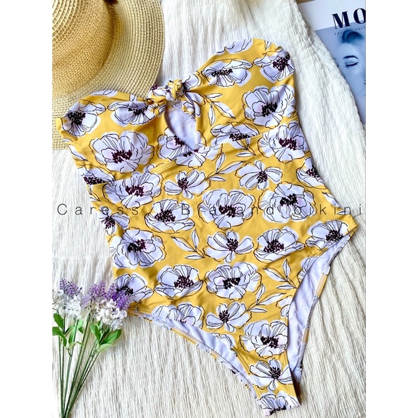 Bikini đồ bơi 1 mảnh họa tiết mùa hè cúp đệm k dây cực sexy hàng Z.A.F.U.L chính hãng