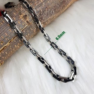 Dây chuyền xích trắng đen