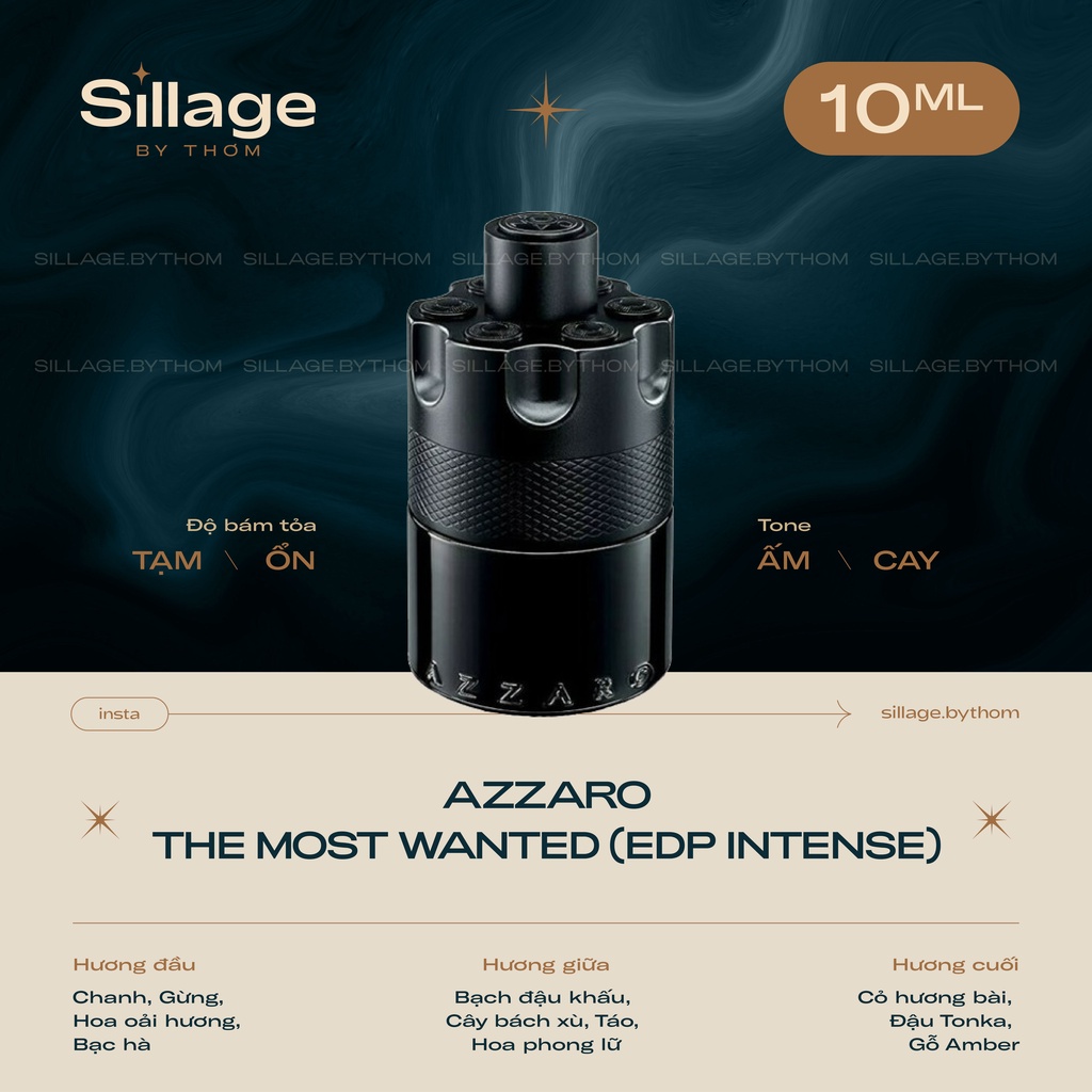 AZZARO THE MOST WANTED EDP INTENSE | Mẫu thử nước hoa