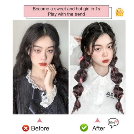 1 Pcs Bộ Tóc Giả Thắt Bím Đuôi Ngựa Dài Xinh Xắn Cho Nữ