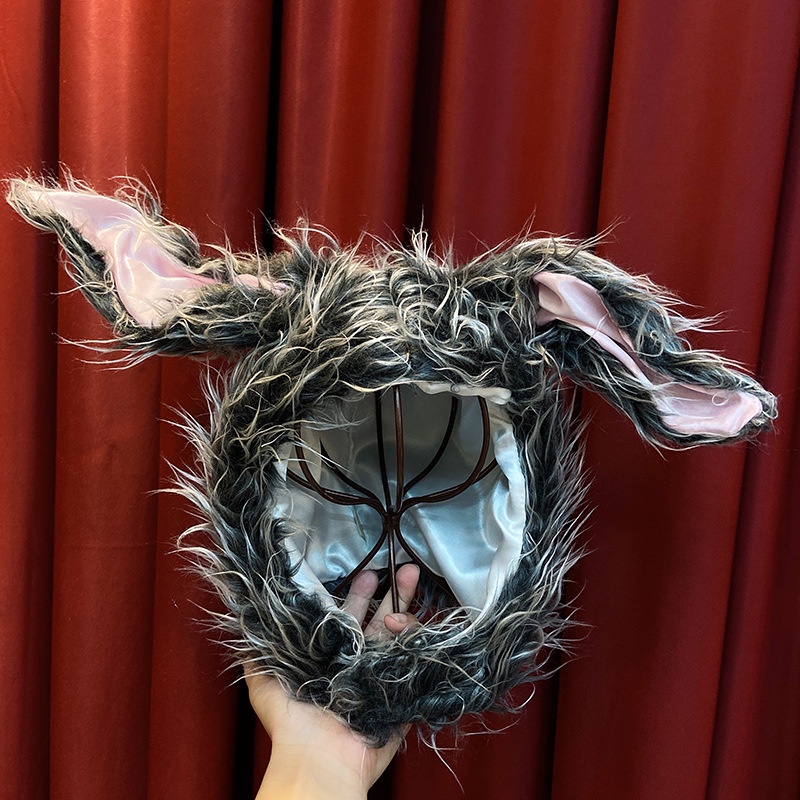 Mũ Trùm Đầu Giữ Ấm Tai Thỏ Dễ Thương