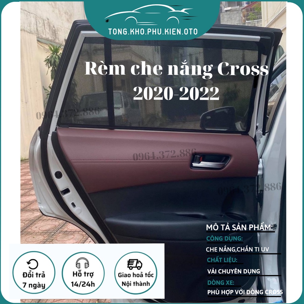 Rèm che nắng xe Toyota Corolla Cross 2020 2021 2022 có hút nam châm cao cấp