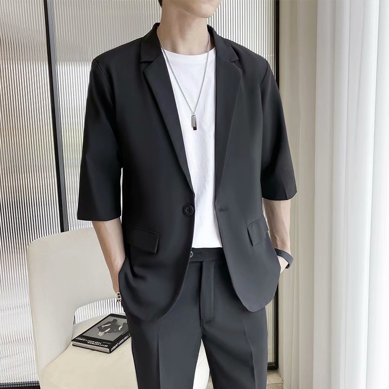 Áo Khoác Vest Tay Lửng Dáng Rộng Thời Trang Mùa Hè Cho Nam