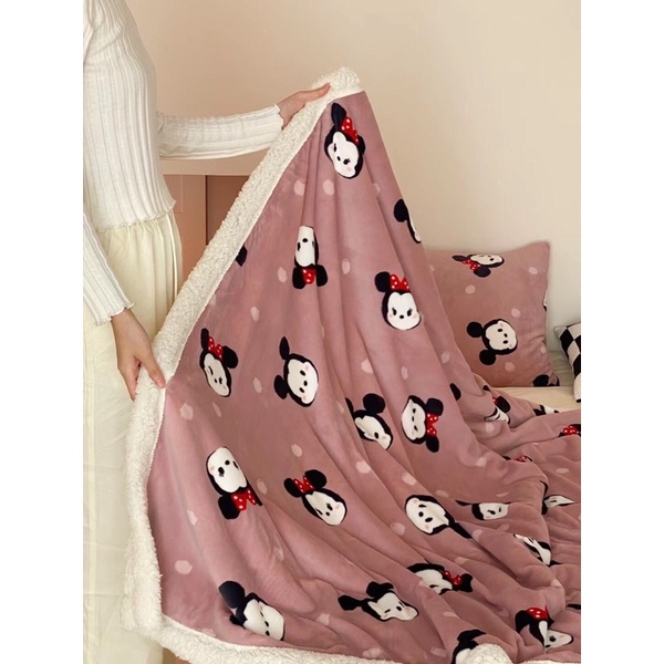 Chăn lông cừu Disney cao cấp, siêu mềm mịn