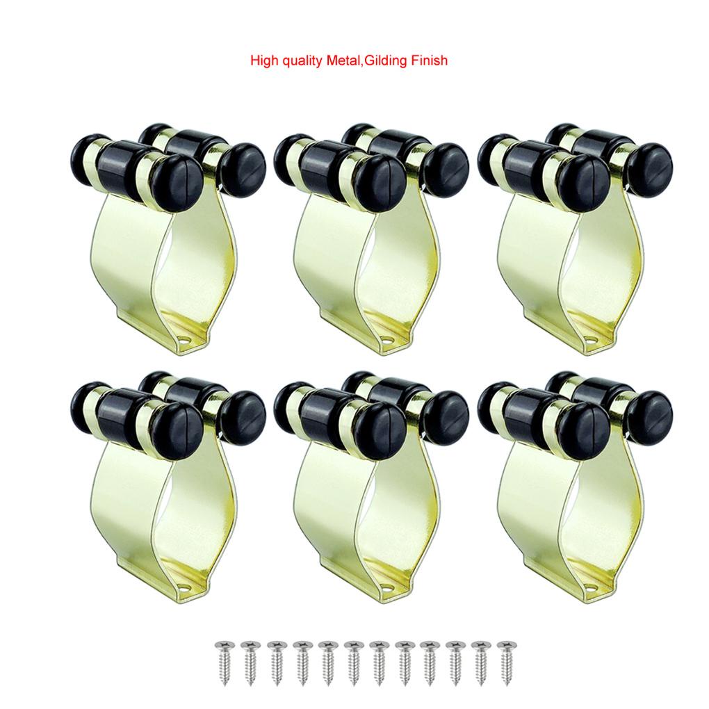 Set 6 Kẹp Cố Định Cần Câu Cá Gắn Tường Bằng Kim Loại