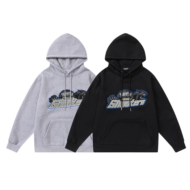 Áo khoác Trapstar có mũ trùm đầu phối họa tiết rằn ri thời trang cho nam và nữ