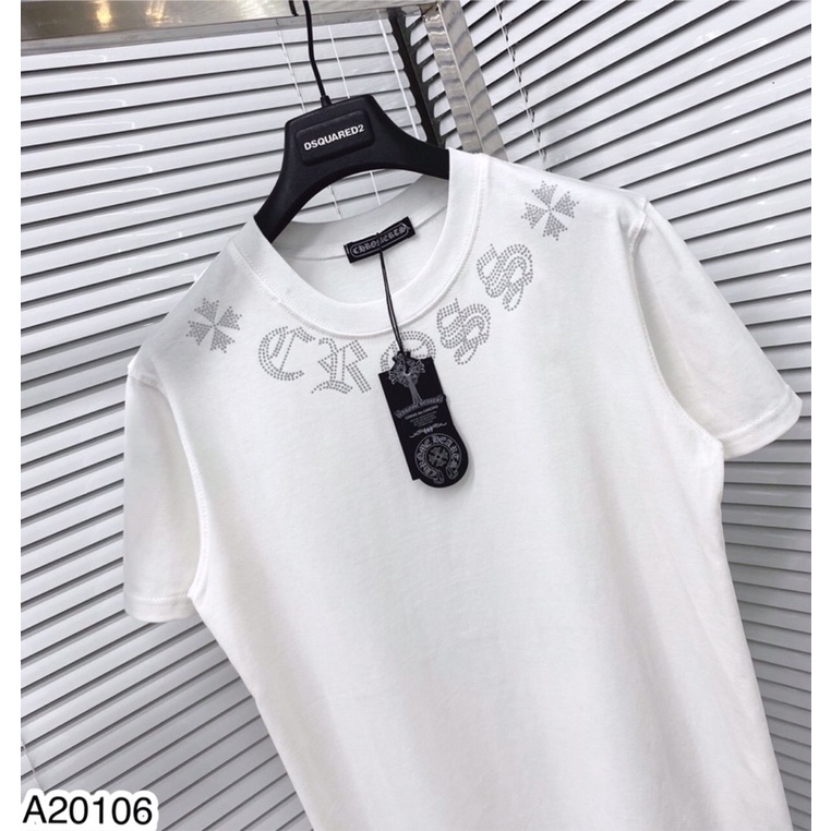 Áo Phông Nam Hoạ Tiết Vòng Cổ Cực Đẹp - Áo Thun Nam Chữ Thập Siêu Đẹp