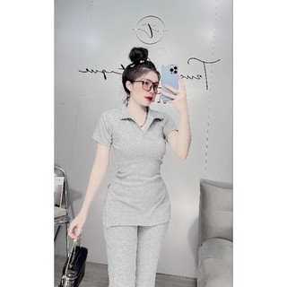 Set bộ thun gân quần dài