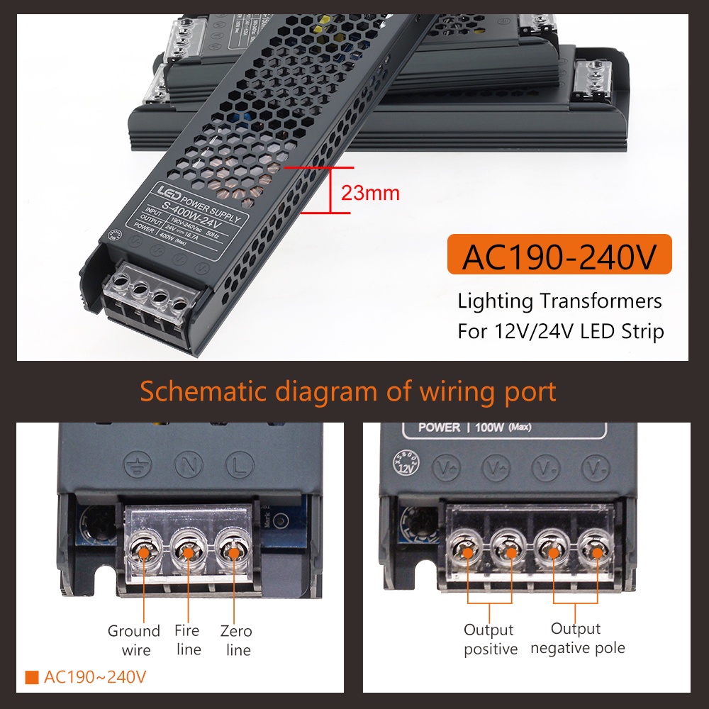 Trình Điều Khiển Đèn LED 12V / 24V 60W / 100W / 150W / 200W / 300W / 400W