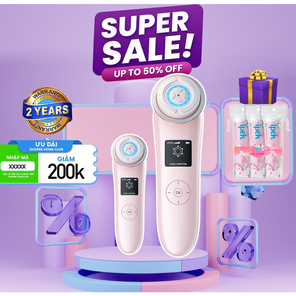 Máy Nâng Cơ Trẻ Hoá Da 9in1 Công Nghệ Nano Photon RF, EMS, Sóng Siêu Âm NanoTime F82E