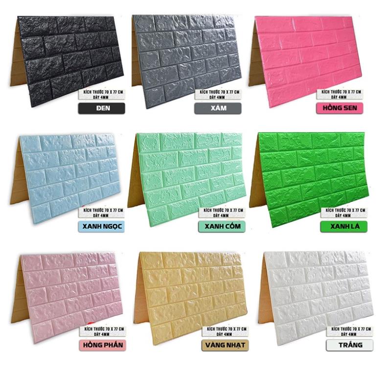 Xốp Dán Tường 3D Giả Gạch-Decal Dán Tường-giá rẻ -cách âm-cách nhiệt-70*77cm loại 1 siêu dính-Bách Việt nguyenluan