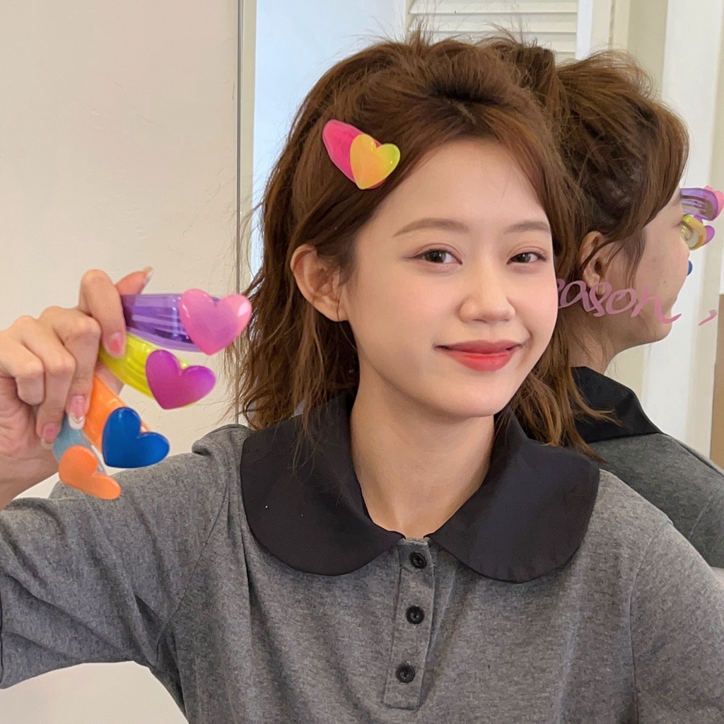 Kẹp Tóc Màu Huỳnh Quang Trong Suốt Độc Đáo Thời Trang Cho Nữ