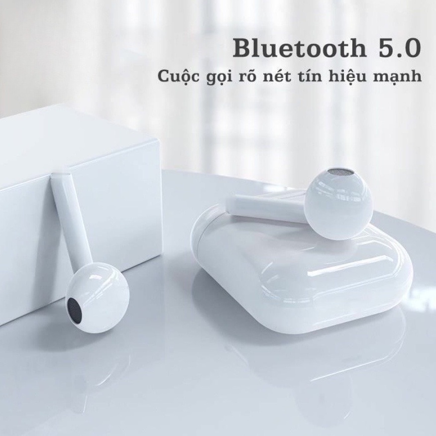 Tai nghe Bluetooth i12 TWS 5.0 tai nghe i12 không dây cảm ứng vân tay - âm thanh chuẩn dùng cho tất cả dòng điện thoại