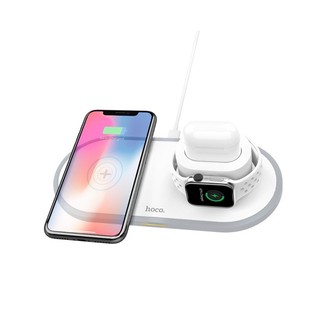 Đế sạc không dây 3in1 Hoco CW21, chip sạc thông minh, hỗ trợ sạc cho các thiết bị