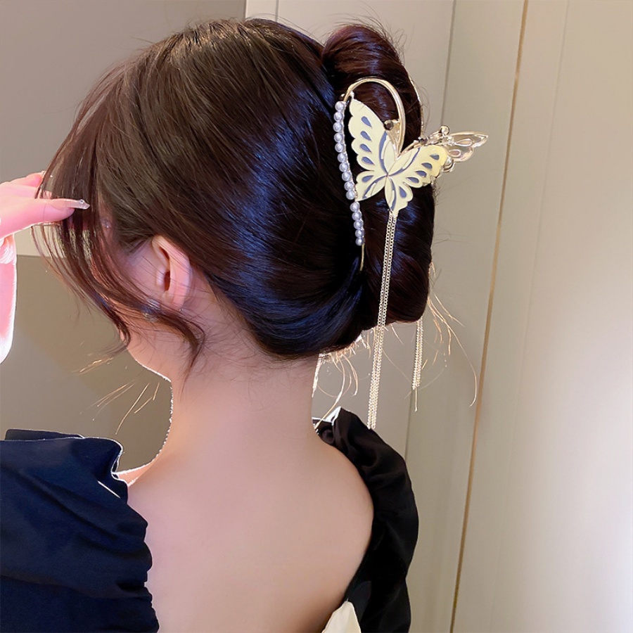 Kẹp Tóc Hình Bướm Đính Ngọc Trai Thời Trang Cho Nữ