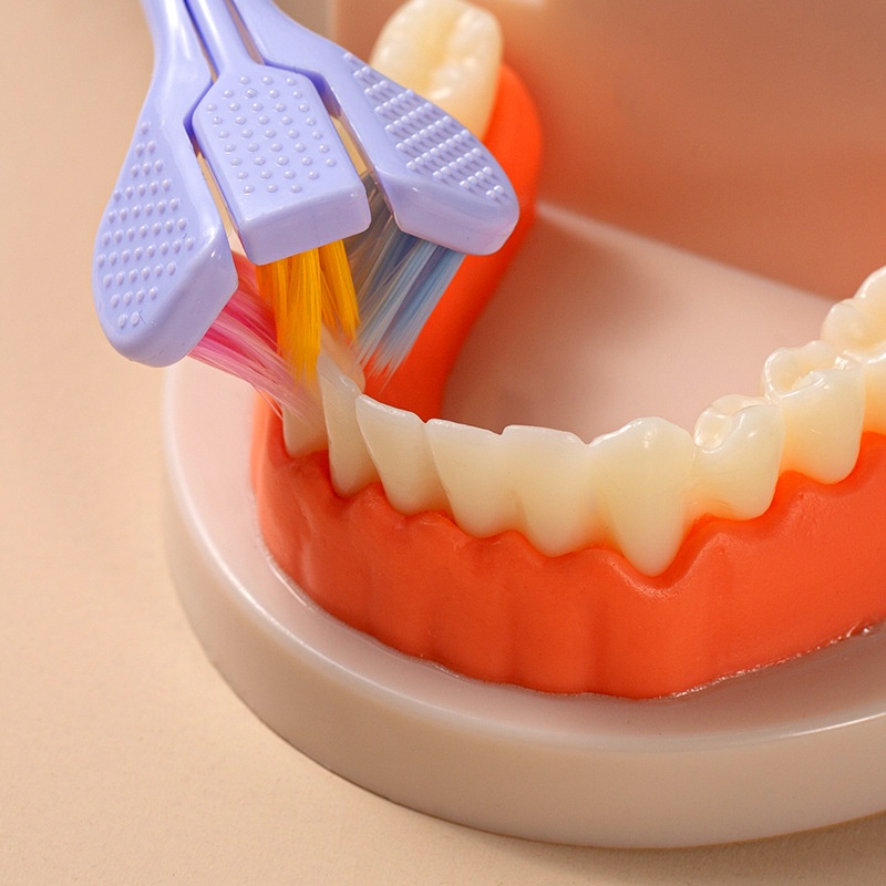 Bàn Chải Đánh Răng Ba Mặt Bằng Lông Siêu Mềm 3D Làm Sạch Sâu Chăm Sóc Răng Miệng Cho Người Lớn