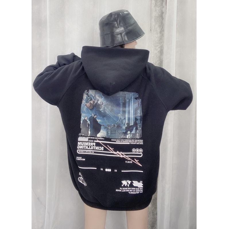 Áo Hoodie Unisex Nam nữ H10 form rộng nỉ bông mũ 2 lớp FPLUS