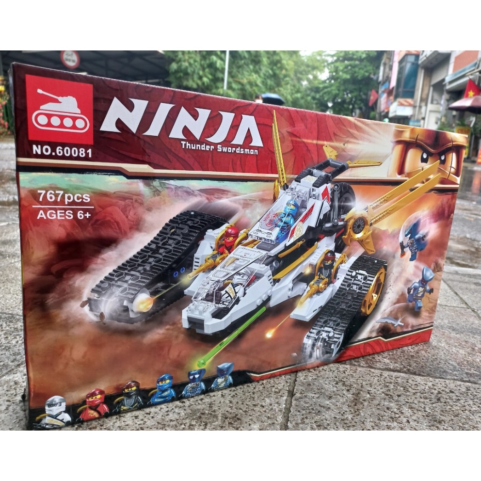 Mô hình lắp ráp Lego Ninjago Bela 60081 - Đồ chơi xếp hình Chiến xa tàng hình của Ninjago