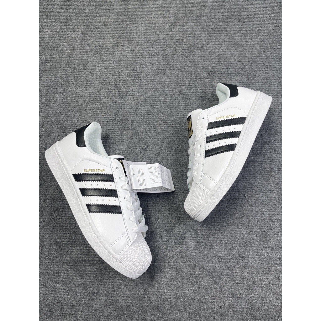 Giày Thể Thao Nam Nữ Adidas Vỏ Sò Tem Vàng, Bạc Bản Cao Cấp