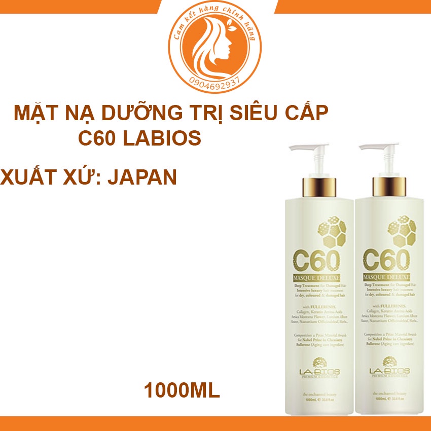 Mặt nạ dưỡng phục hồi tóc hư tổn C60 Labios