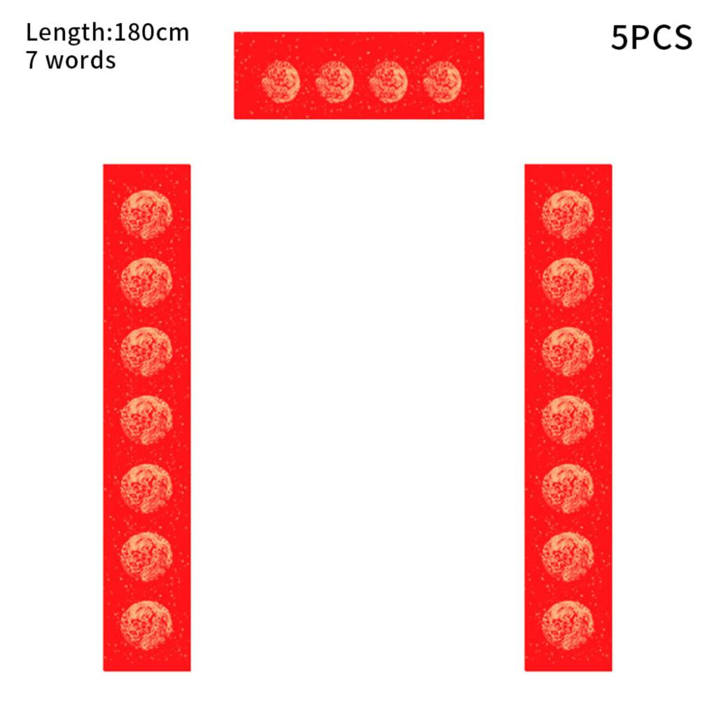Set 5 Cặp Băng Rôn Bằng Giấy Dùng Trang Trí Năm Mới Phong Cách Trung Hoa