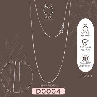 Dây chuyền nữ dây mì Bạc Ý S925 miễn phí xi Kim D0004 | Mi.A Trang sức bạc