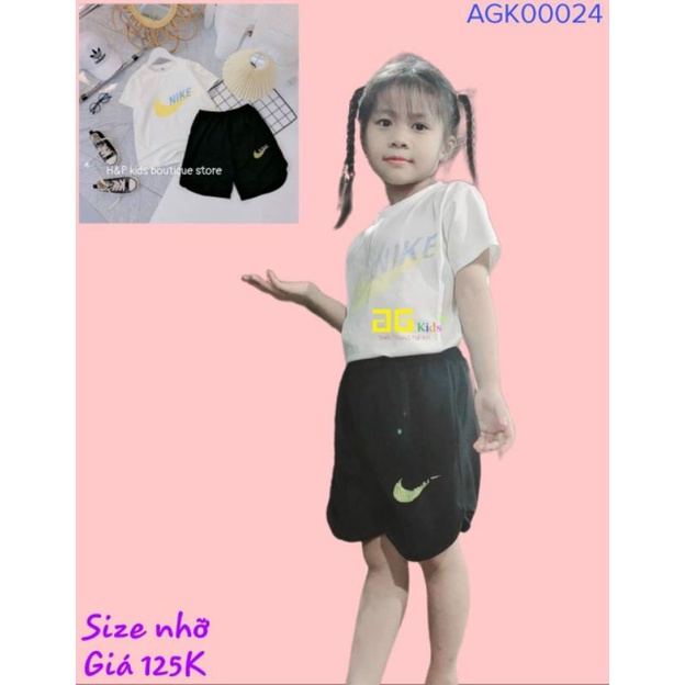 Bộ thun cộc tay Nike cho bé gái tại Angiakids