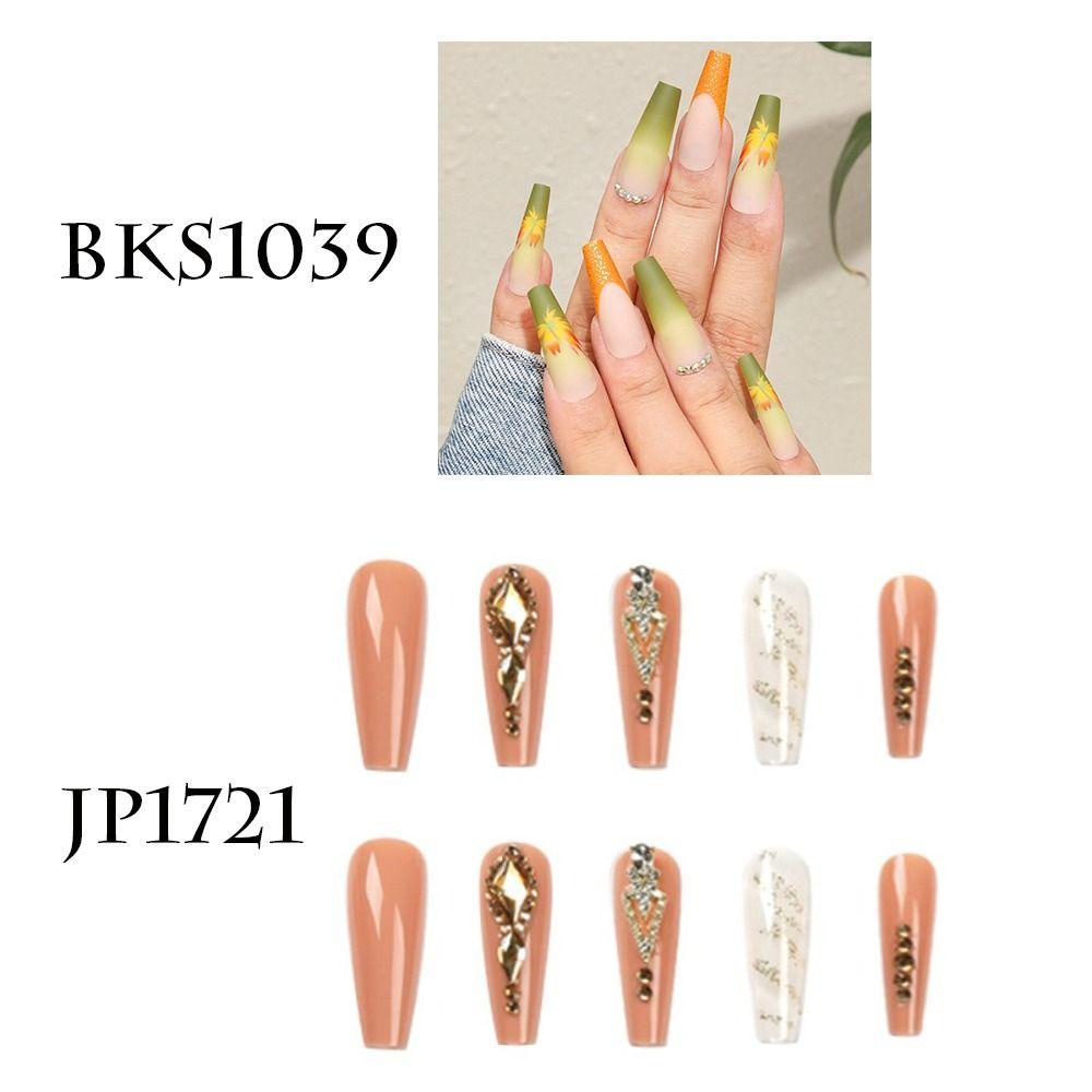 Bộ 24 Móng Tay Giả DIY Che Phủ Toàn Diện Có Thể Tháo Rời