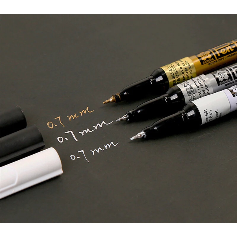 Bút/Viết trên nhiều chất liệu chính hãng SAKURA Pen-touch ngòi 0.7mm/ 1.0mm/ 2.0mm - Trắng/Bạc/Vàng/Đồng