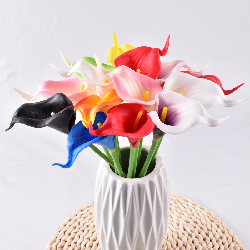 Bó Hoa calla lilies pu Nhân Tạo 33cm Trang Trí Nhà Cửa / Tiệc Cưới