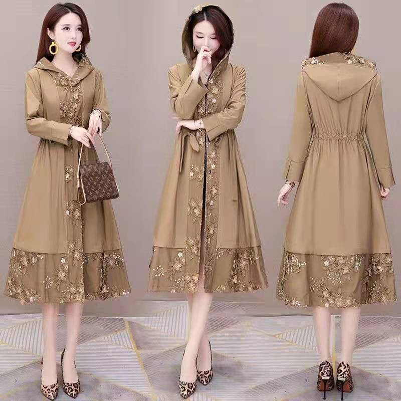 Áo Khoác Cardigan Len Dáng Dài Vừa Vặn Phong Cách Hàn Quốc Thời Trang Xuân Thu Cho Phụ Nữ Trung Niên 40 Tuổi