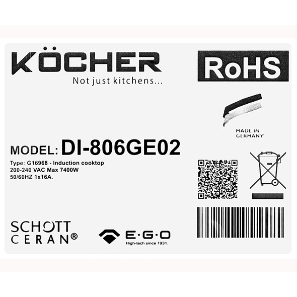 Bếp từ Kocher DI-806GE02 Nhập Khẩu Germany