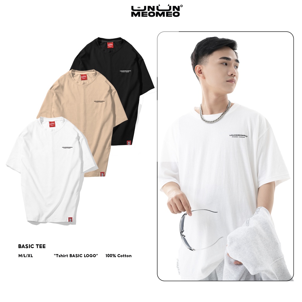 Áo thun form rộng tay lỡ unisex Ủn Ủn Meo Meo® BASIC TEE